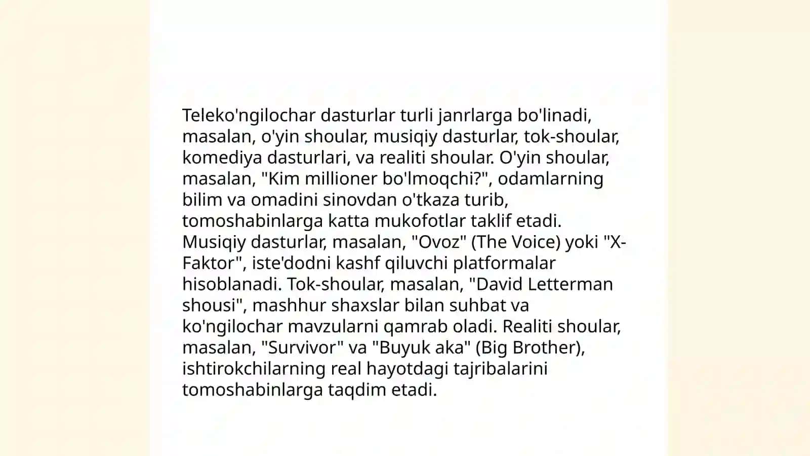 Televideniening rivojlanish tarixi 4