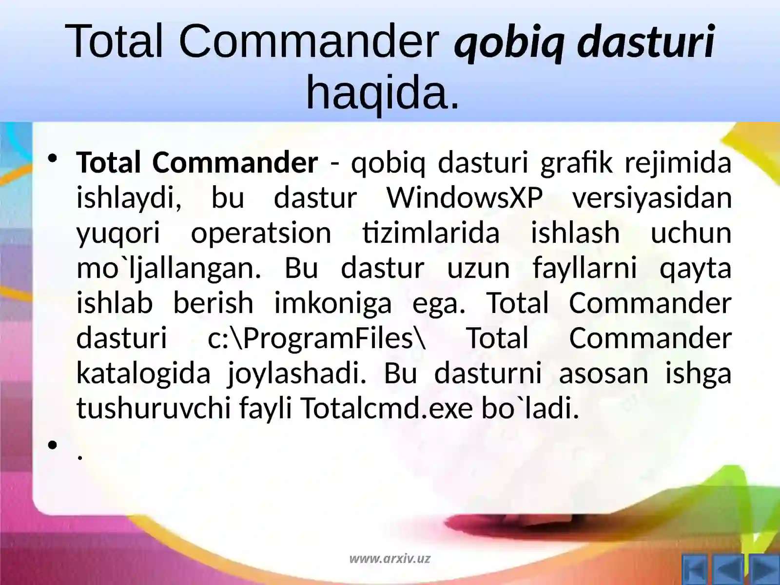 Total Commanderbuyruqlari 4