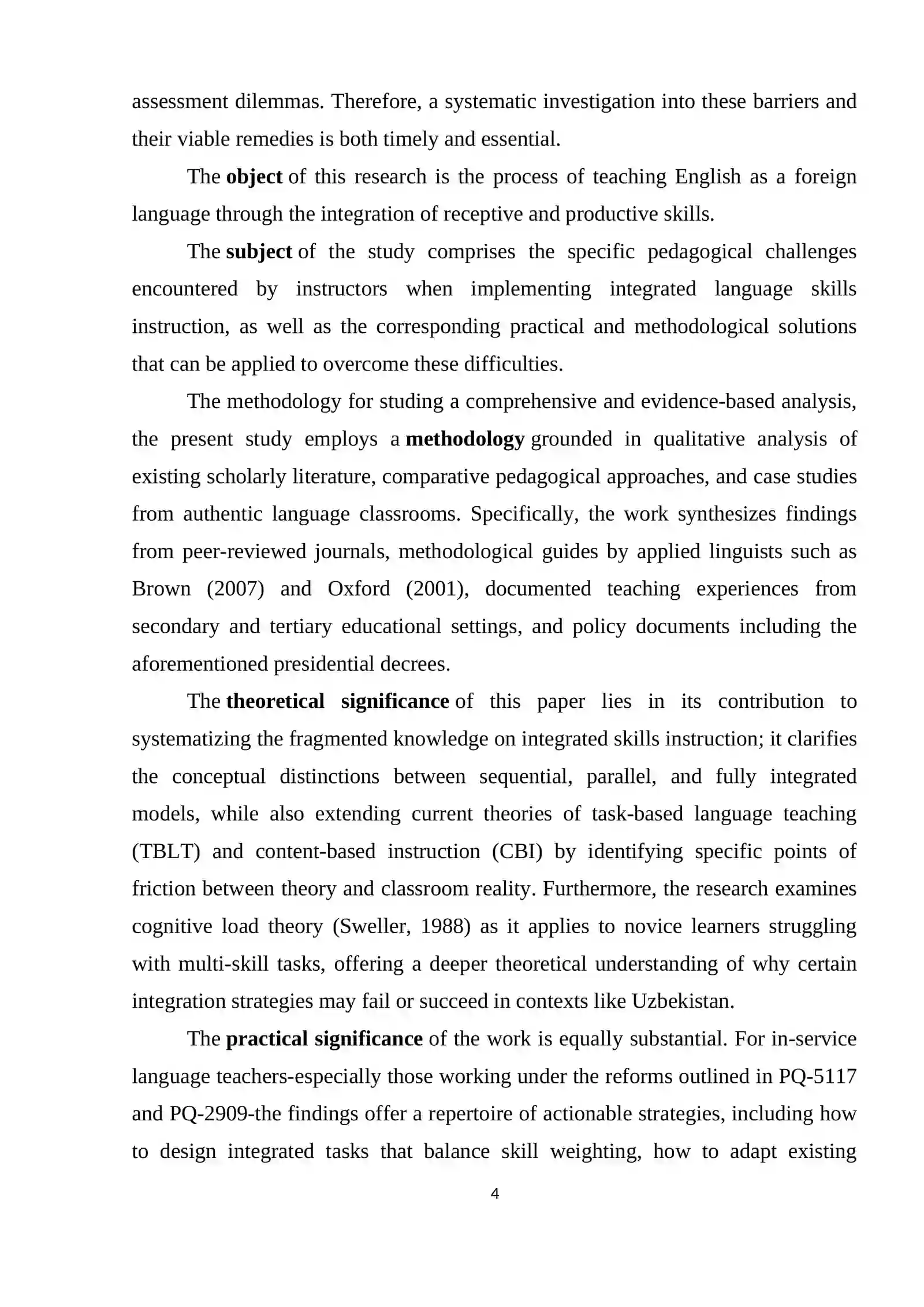 Course Work on Challenges and Solutions in Teaching Integrated Language Skills 4