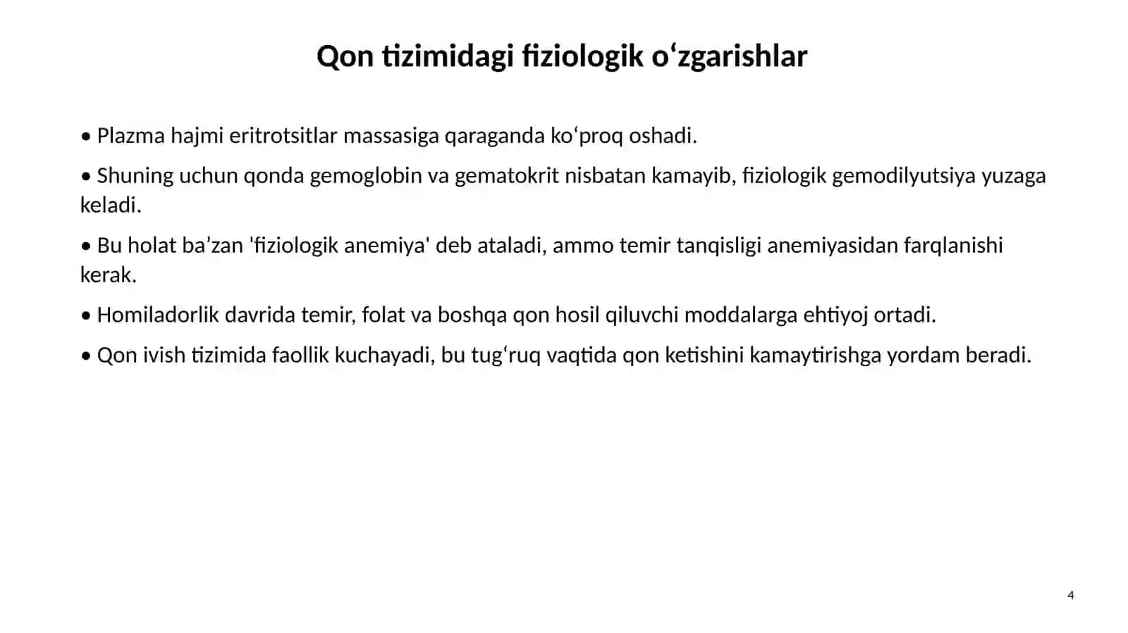 Homilador ayollar organizmida fiziologik o‘zgarishlar 4