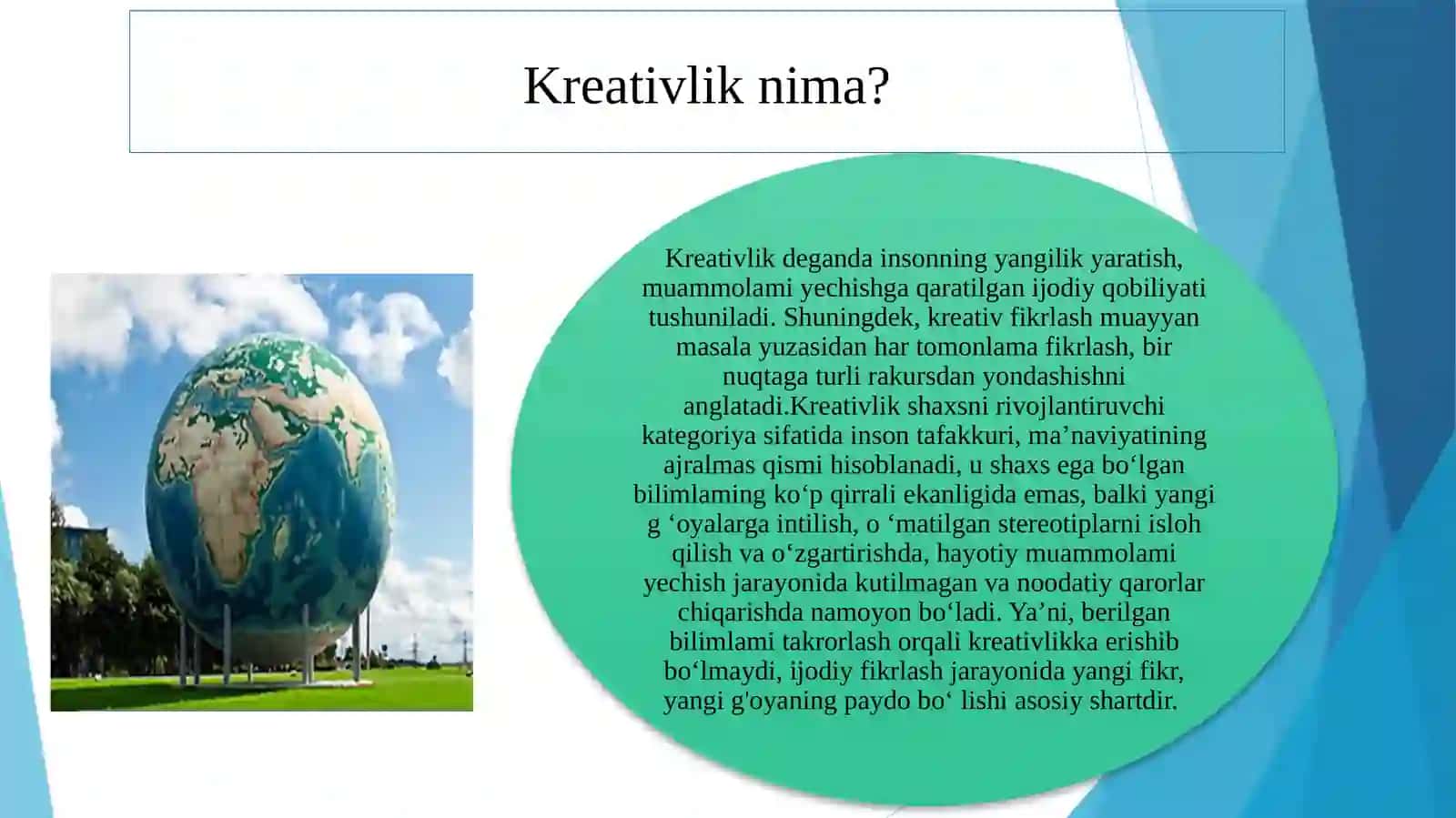 Kreativ fikrlash AKKK 4