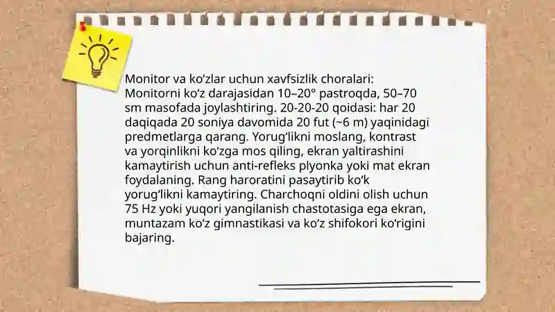 Kampyuter bilan ishlashda texnika xafsizligi 4