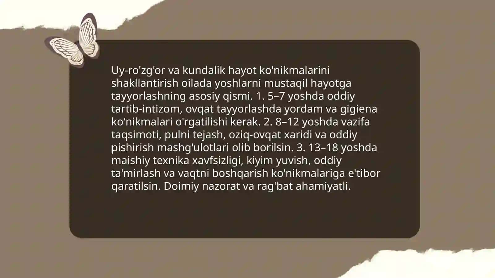 Yoshlarni mustaqil hayotga tayyorlash 4