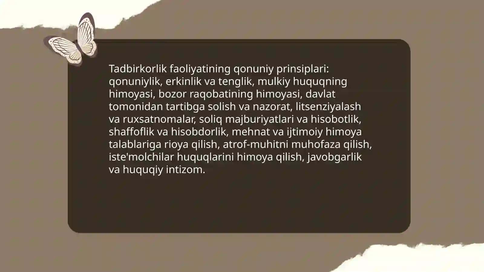 Tadbirkorlikning tashkiliy huquqiy asoslari 4