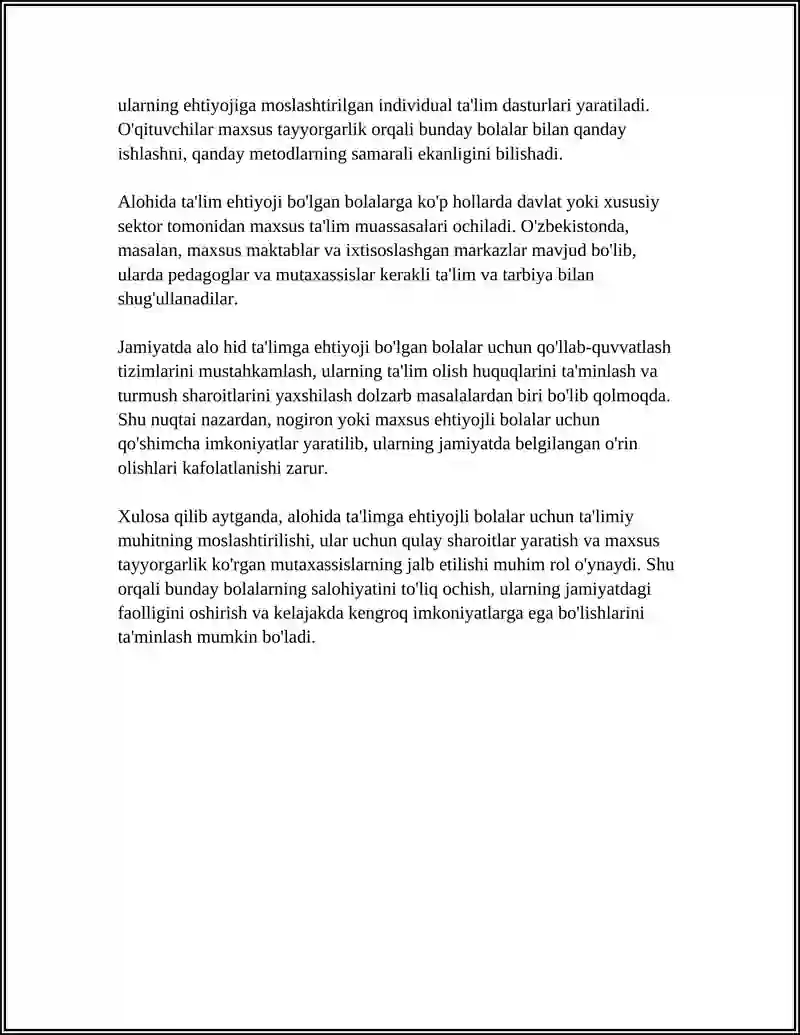 ALOHIDA TA’LIMGA EHTIYOJI BO‘LGAN BOLALAR 4