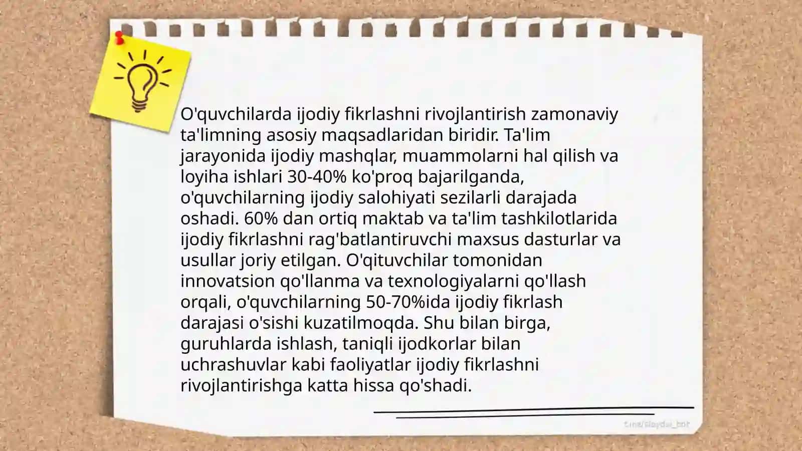 Biologiyada mustaqil o'qitish texnologiyalari 4