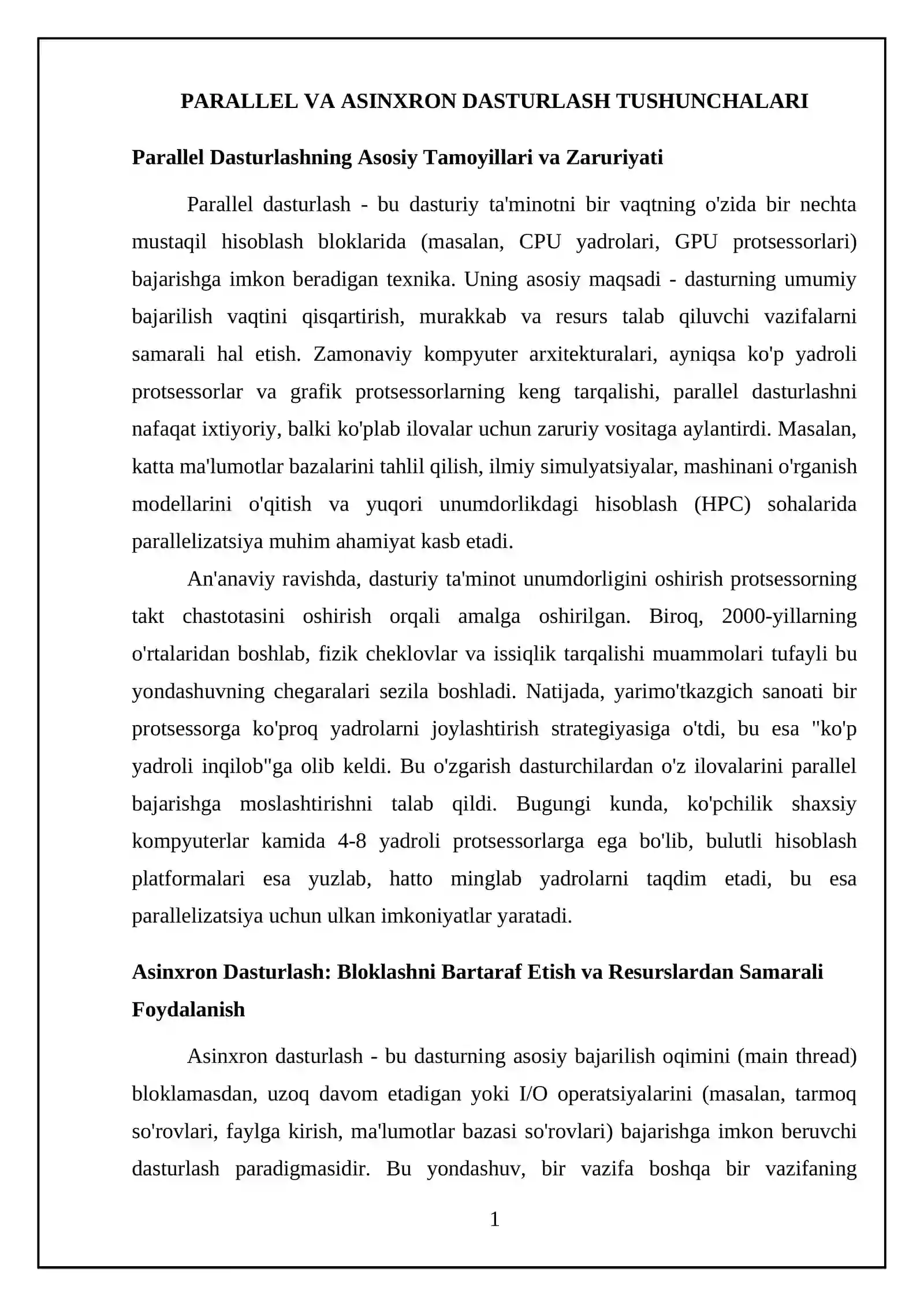 Parallel va asinxron dasturlash usullari 4