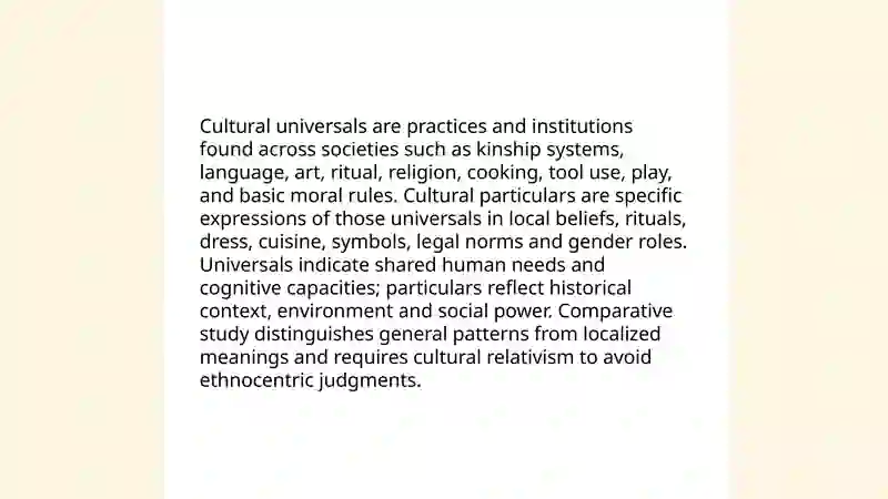 Define the world culture 4