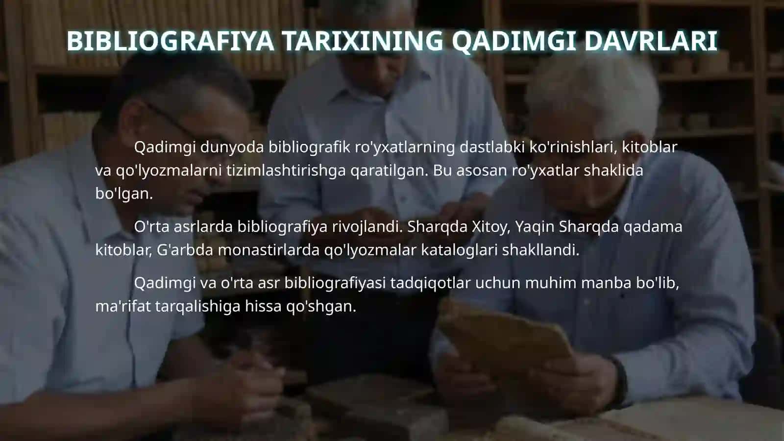 Bibliografiyaning nazariyasi 4