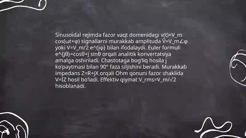 O’zgaruvchan tok zanjiri uchun Om qonuni 4