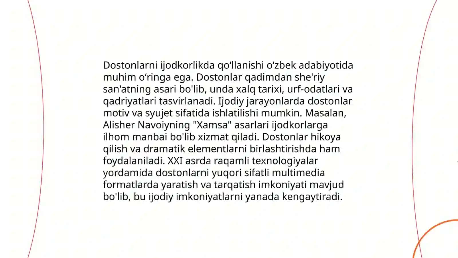 Individual ijodkorning xalq ogʻzaki ijodidan foydalanish mahorati 4