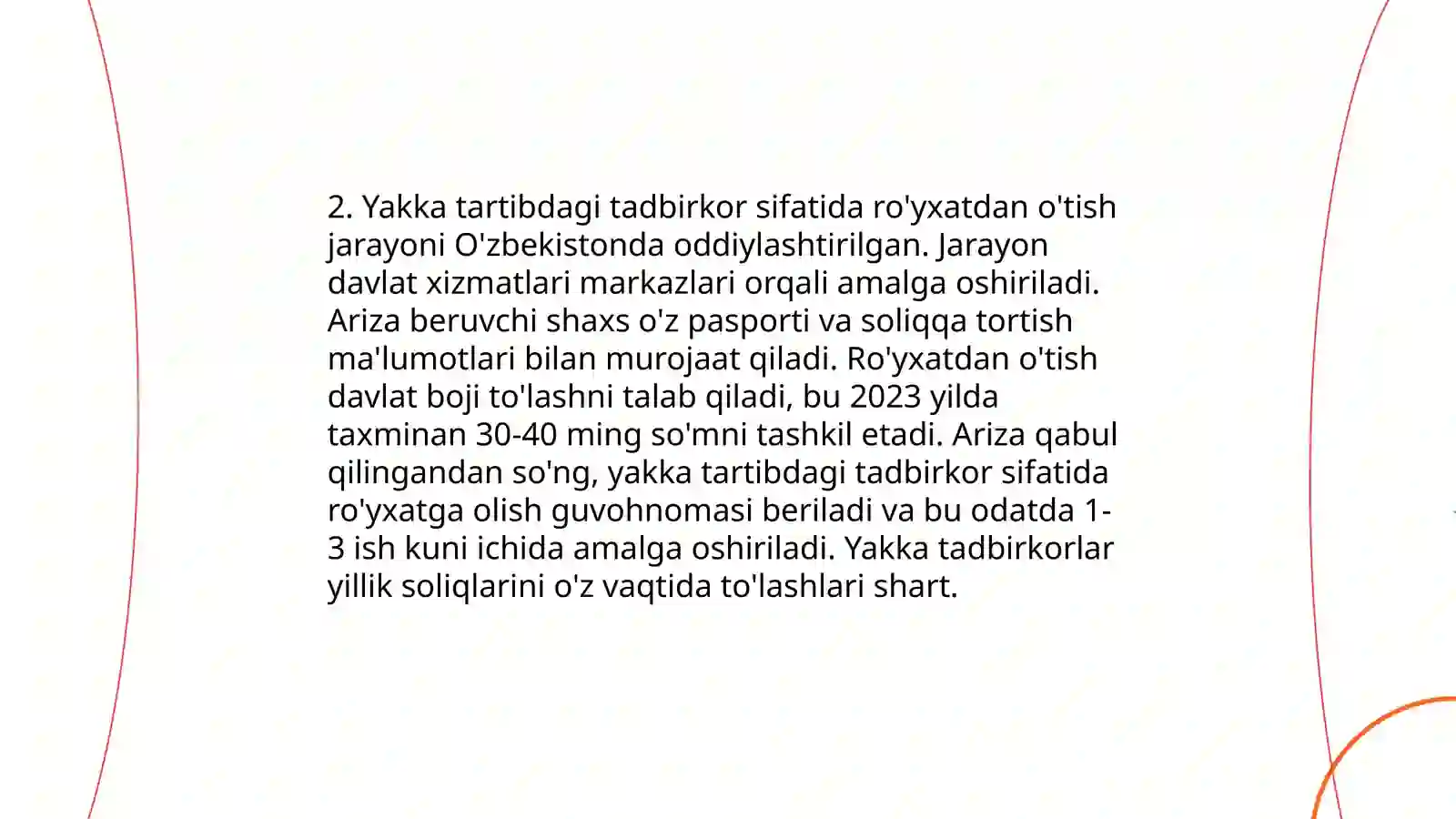 Yakka tartibdagi tadbirkorlar va ularga soliq solishning o'ziga xos xususiyatlari 4