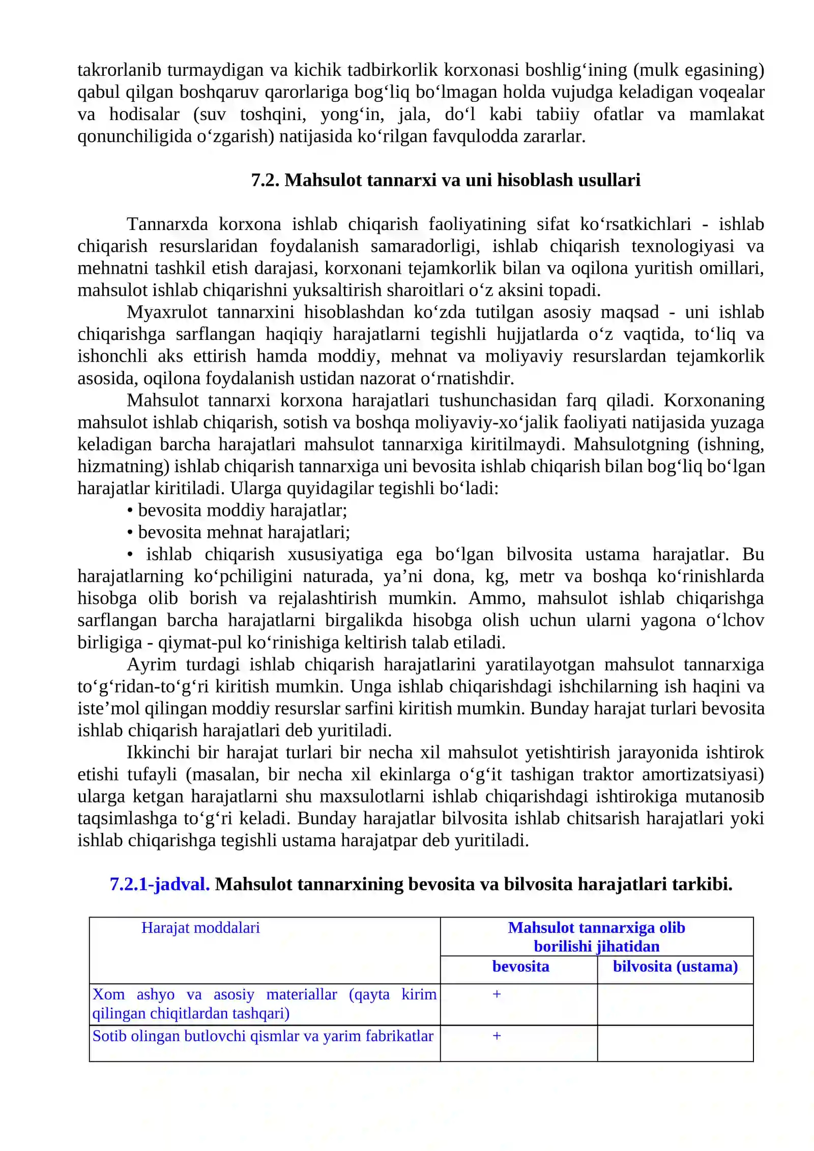 Kichik biznes va tadbirkorlik sub’ektlarida ishlab chiqarish xarajatlari va mahsulot tannarxi tahlili 4