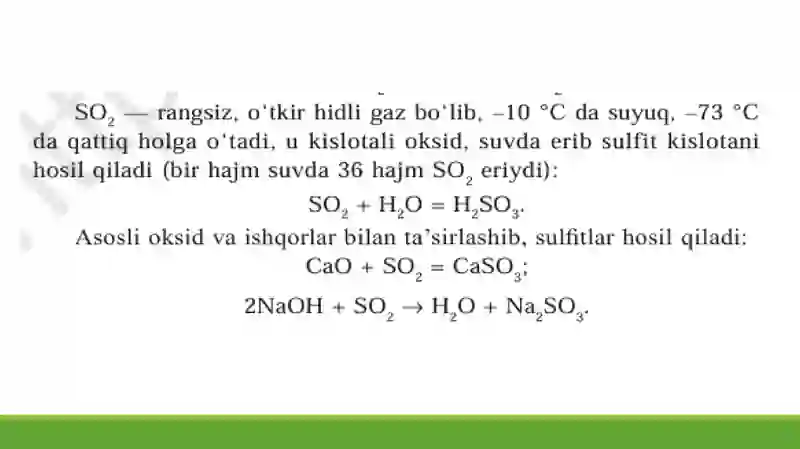 Oltingugurtni kislorodli birikmalari 4