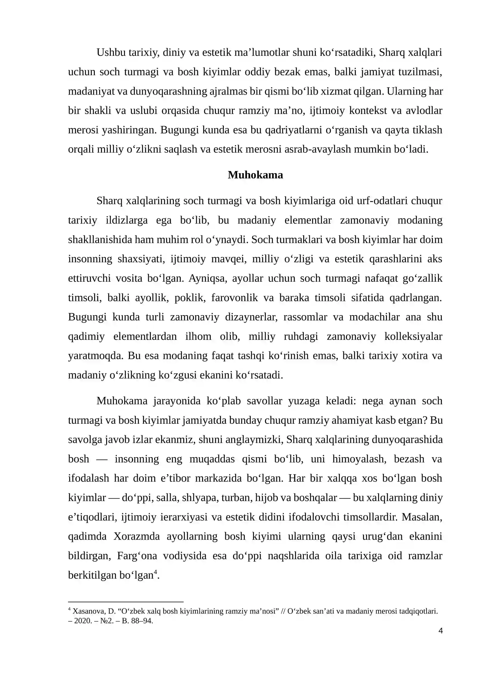 SHARQ SOCH TURMAGI VA BOSH KIYIMLARINING MILLIY XUSUSIYATLARI 4