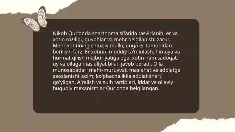 Quron Islom dinining muqaddas kitobida oilava ayollarga munosabat 4