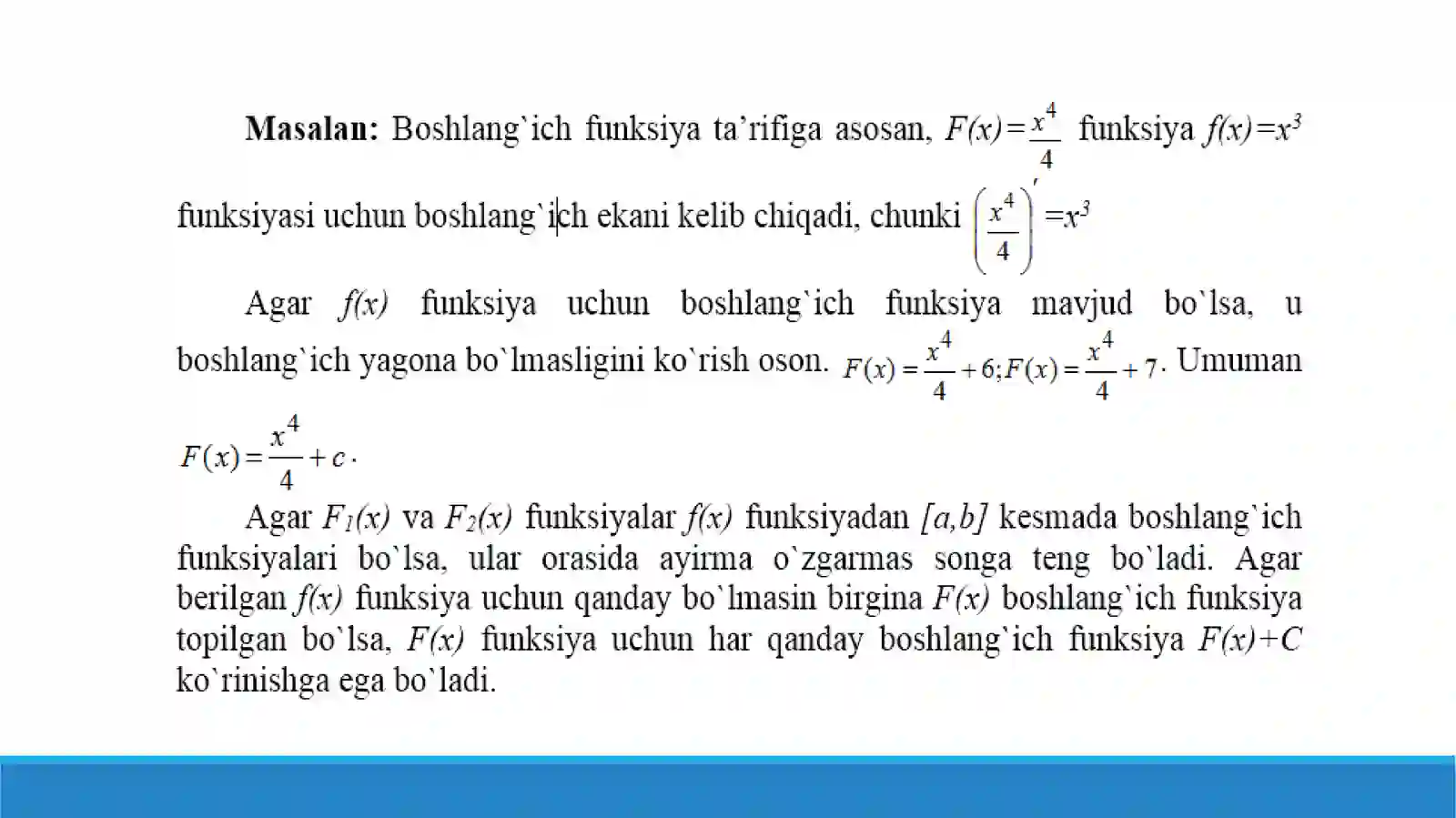 Aniqmas Integral va uning xossalari 4