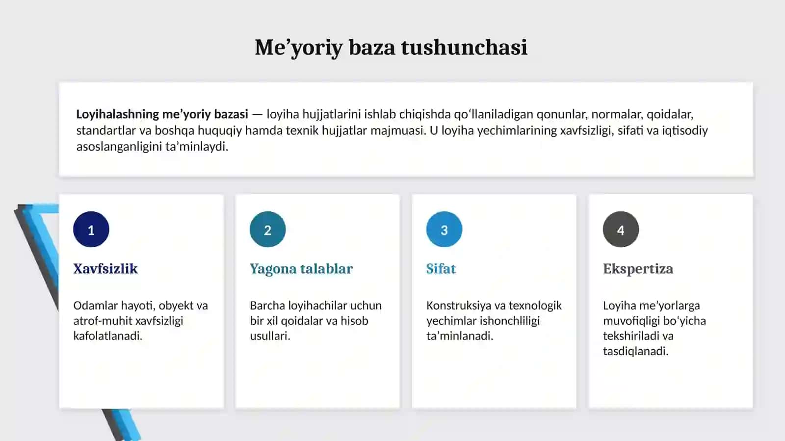 Loyihalashning me’yoriy bazasi 4