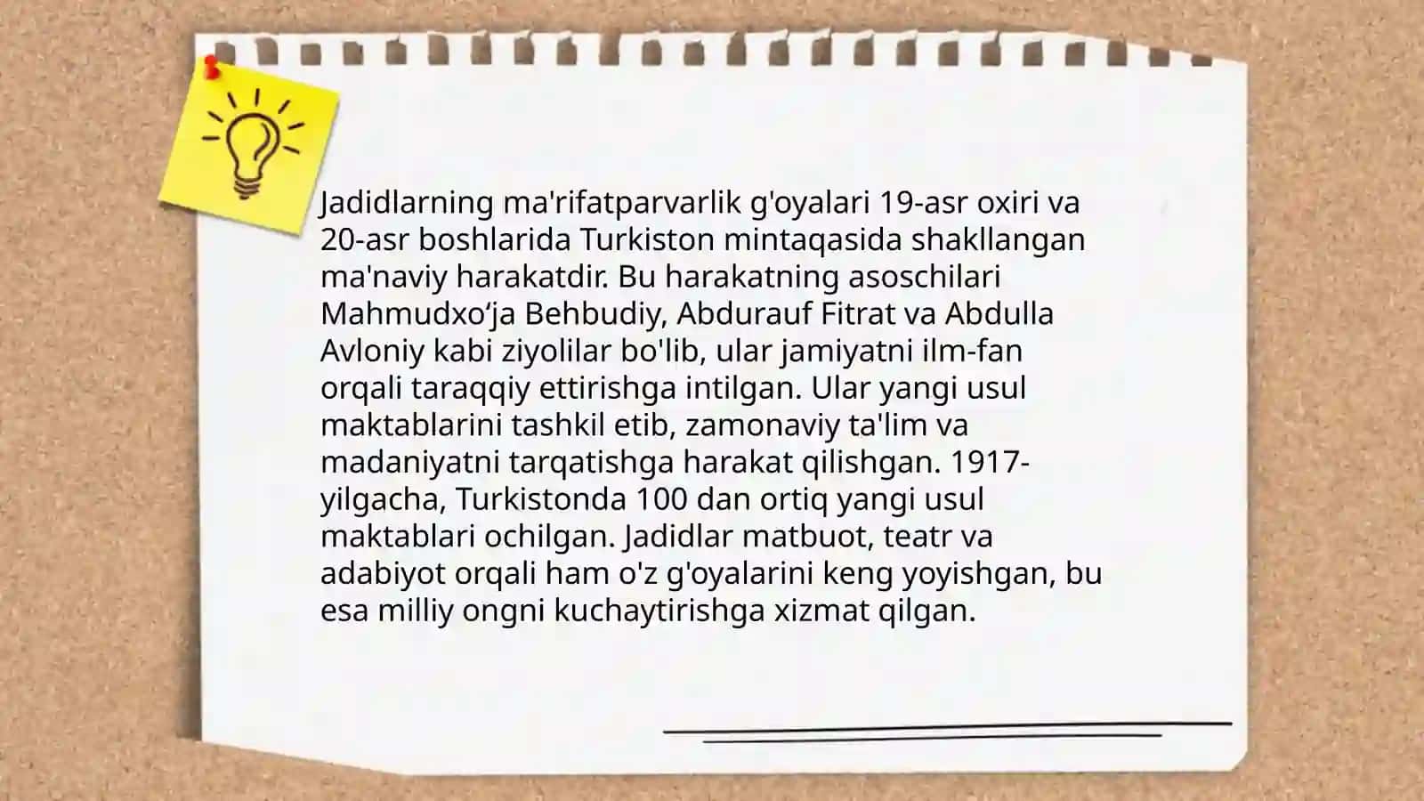Jadid ma'rifatparvarlarining o'lka ijtimoiy-ma'naviy hayotida tutgan o'rni 4