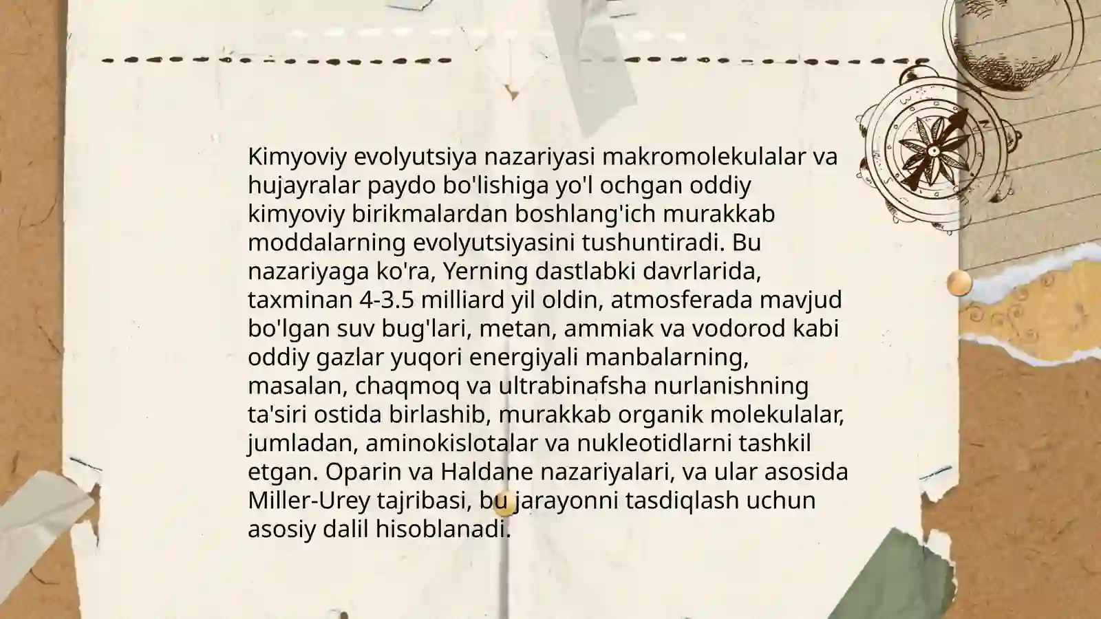 Yerda hayotning paydo boʻlishi 4