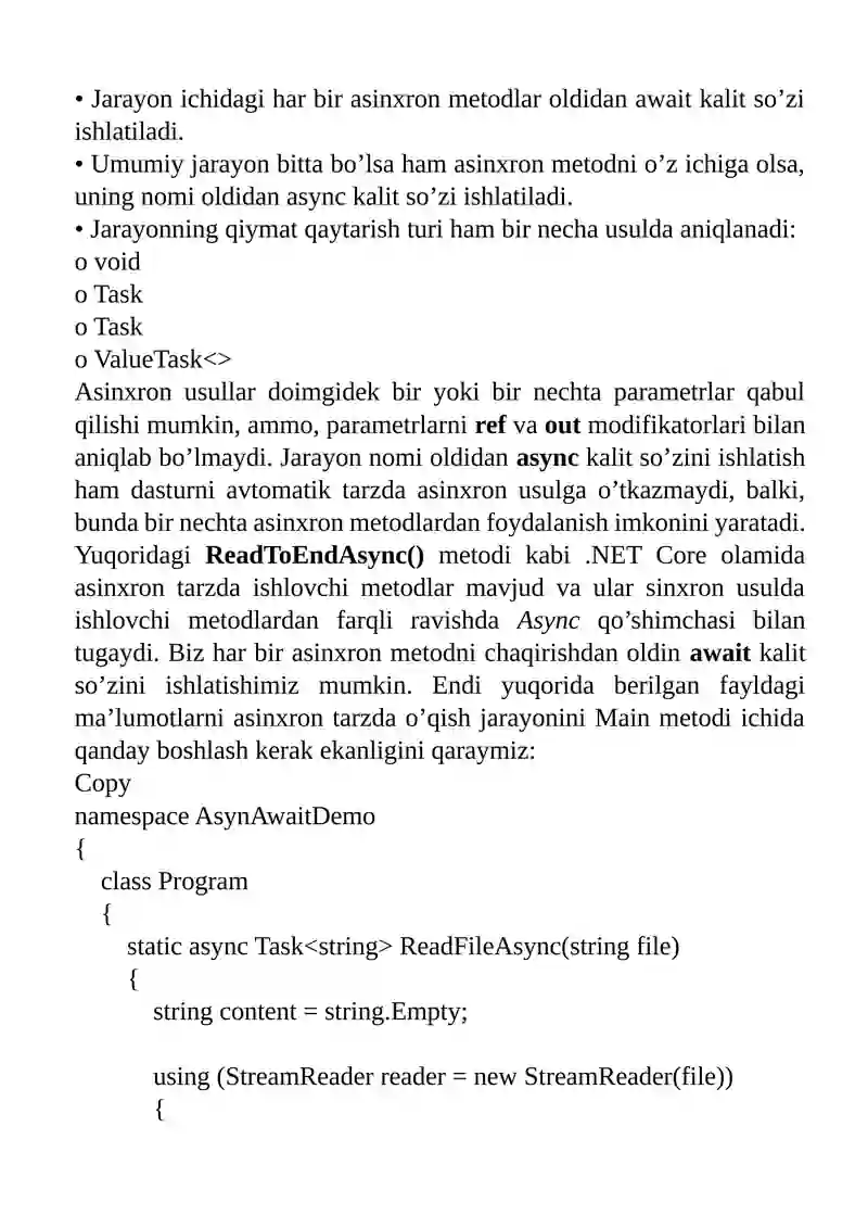 Asinxron dasturlash 4