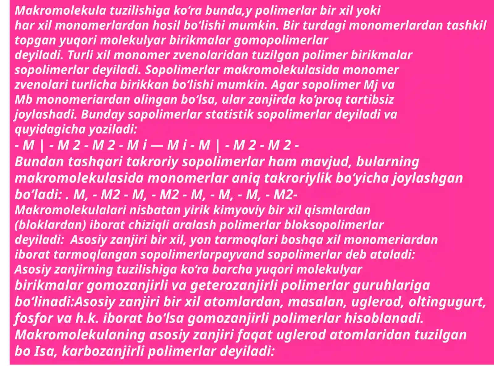 Yuqori molekulyar birikmalar va qonning biologik xossalari 4