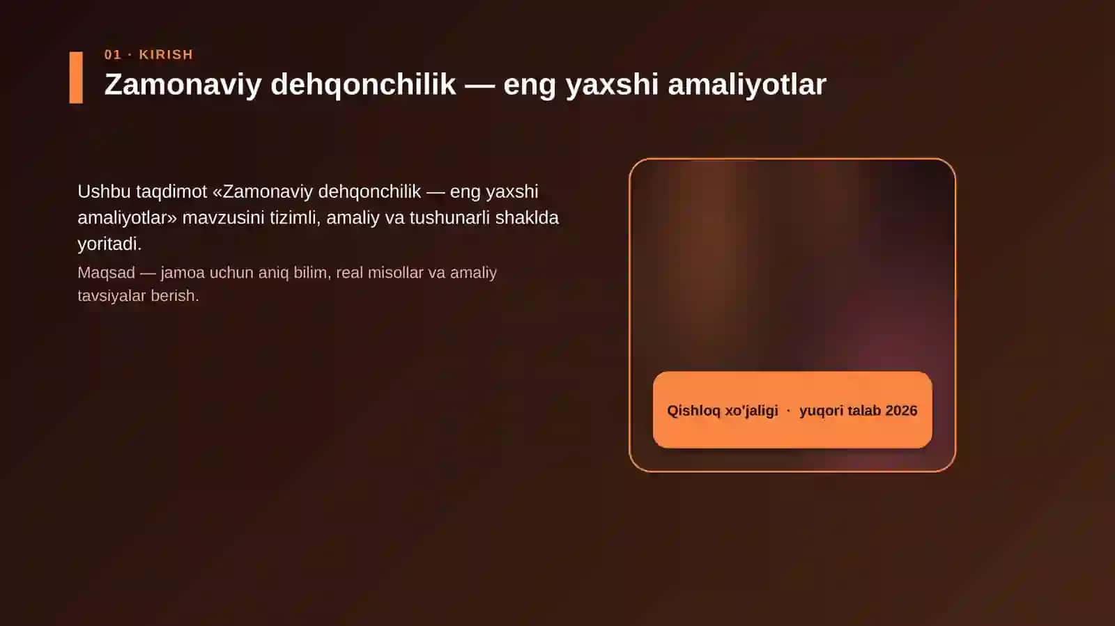 Zamonaviy dehqonchilik — eng yaxshi amaliyotlar 4