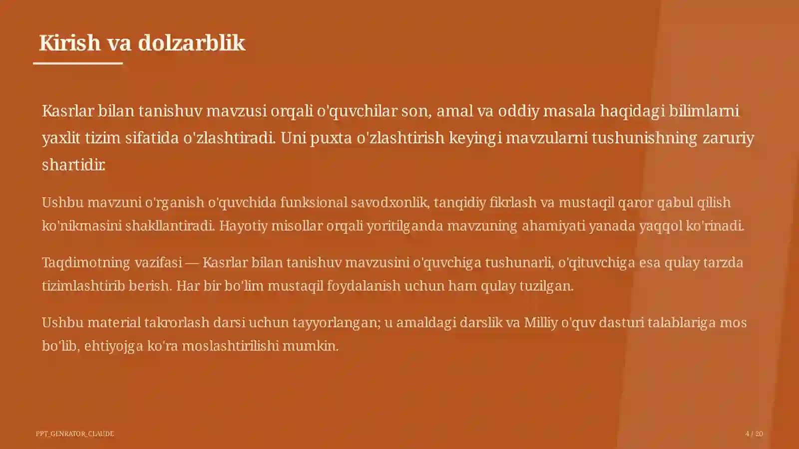 Kasrlar bilan tanishuv (4-sinf) 4