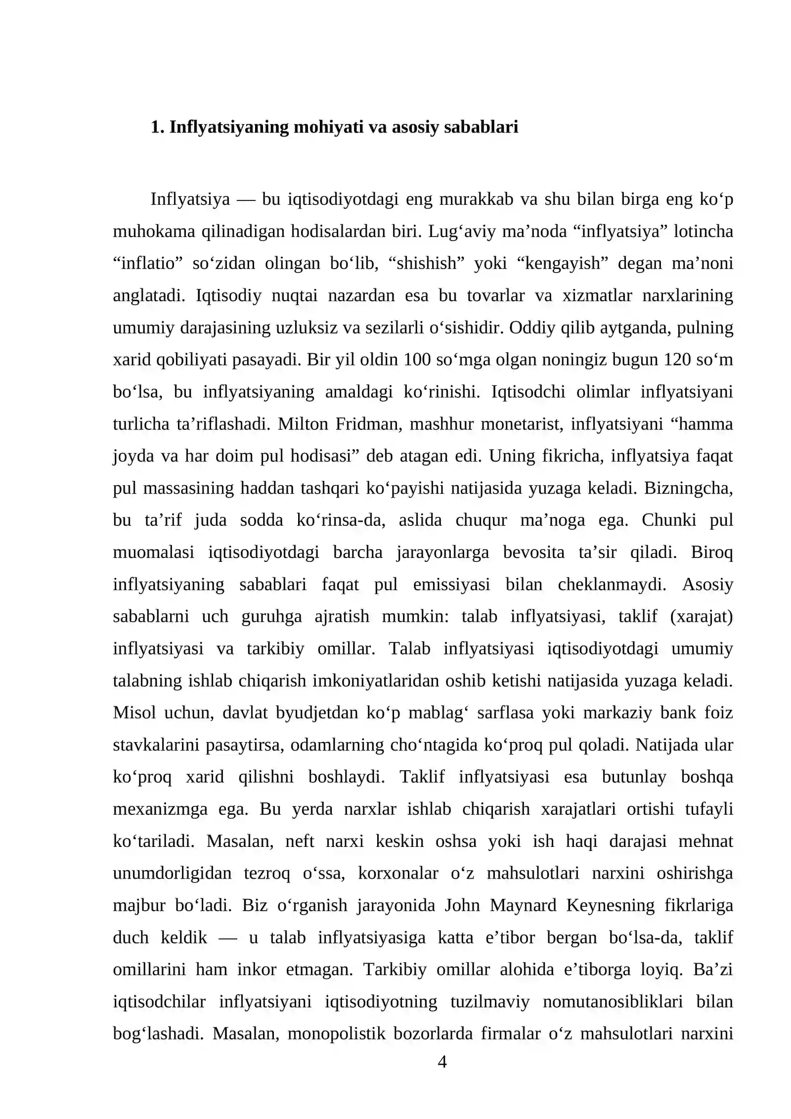 Inflyatsiya va aksilinflyatsiya siyosati 4