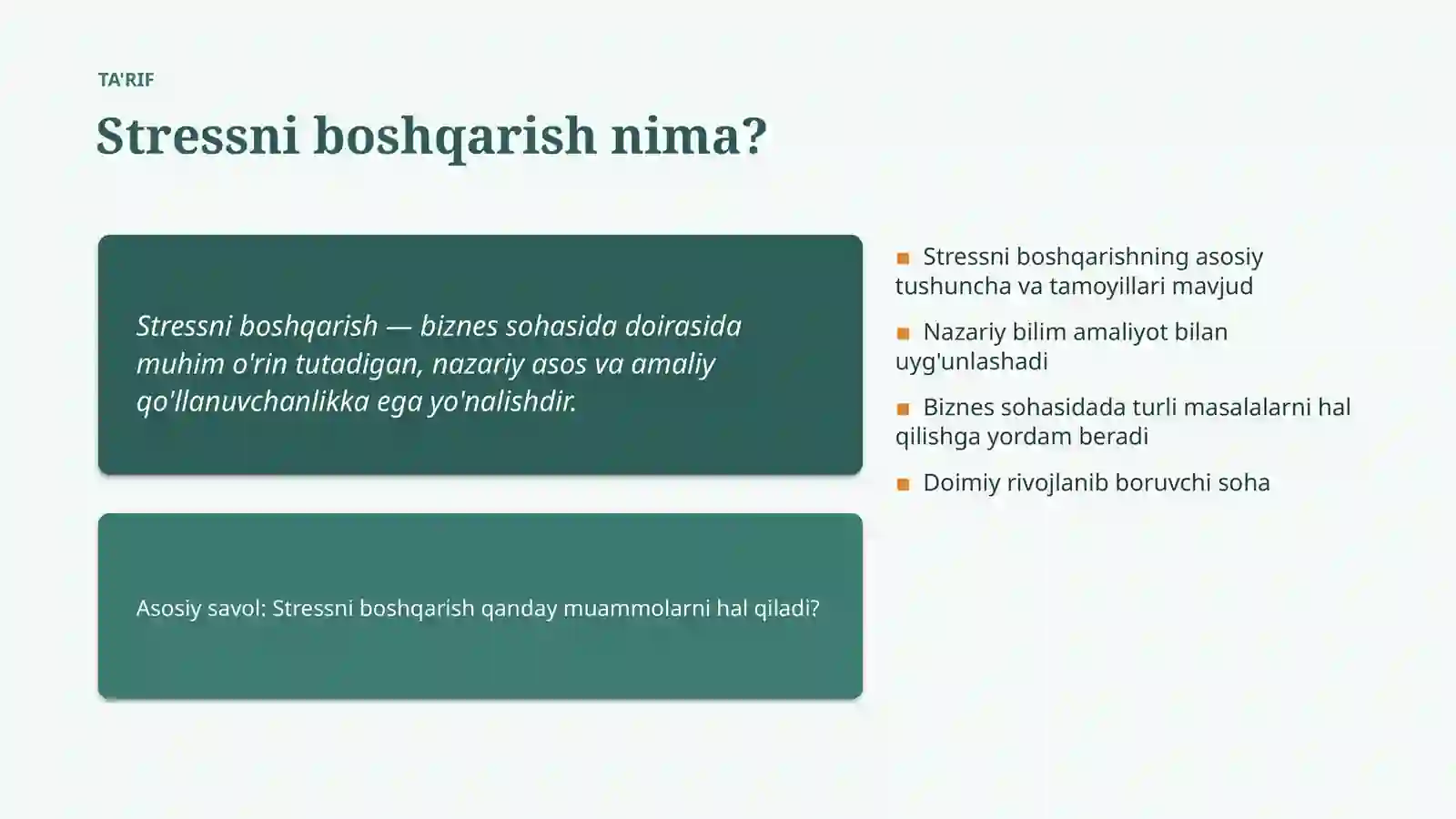Stressni boshqarish 4