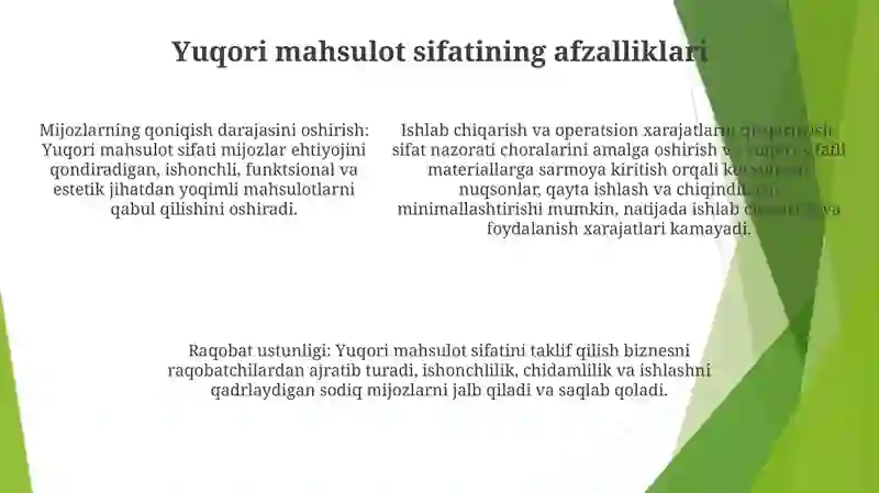 Mahsulot Sifati 4