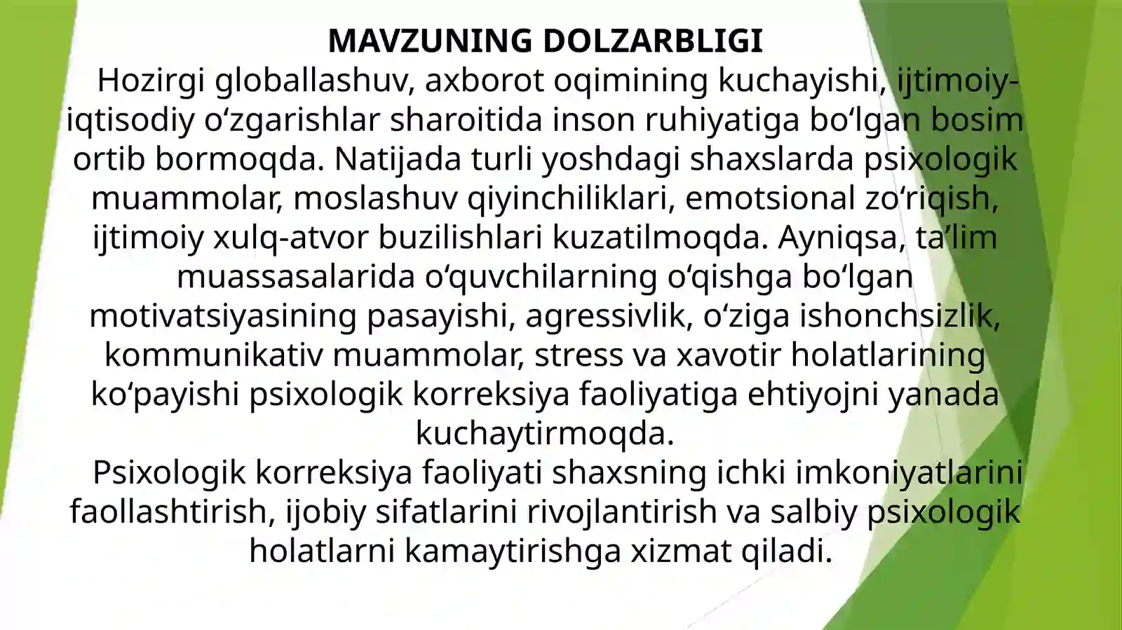 AMALIY PSIXOLOGIYA YO’NALISHI 4-BOSQICH222-GURUH TALABASI ESHMAMATOVA SITORA 4