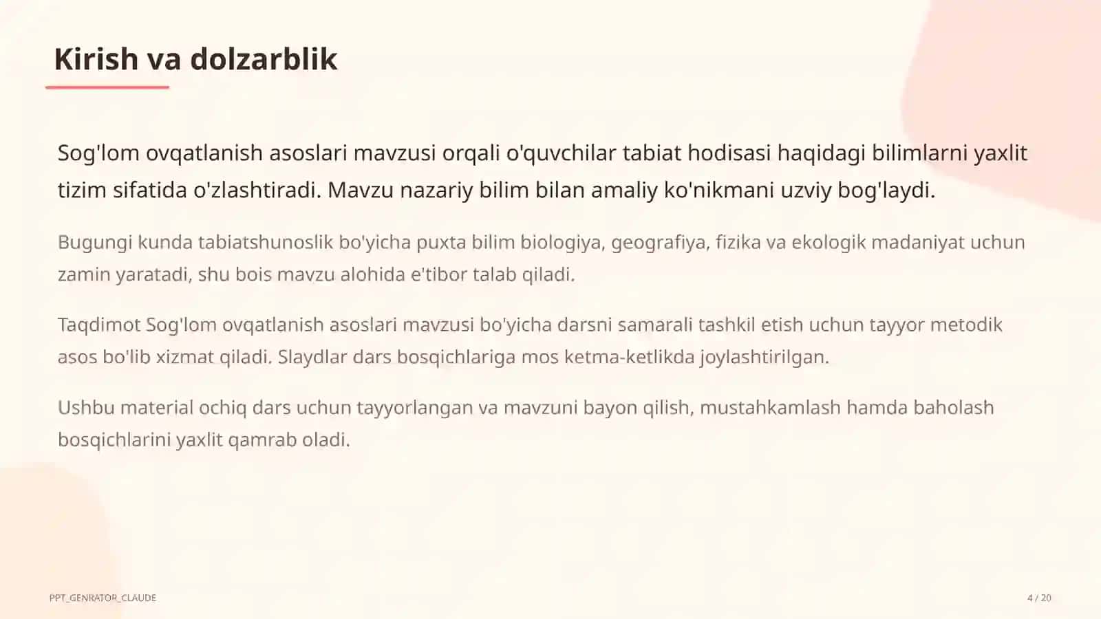 Sog'lom ovqatlanish asoslari (3-sinf) 4