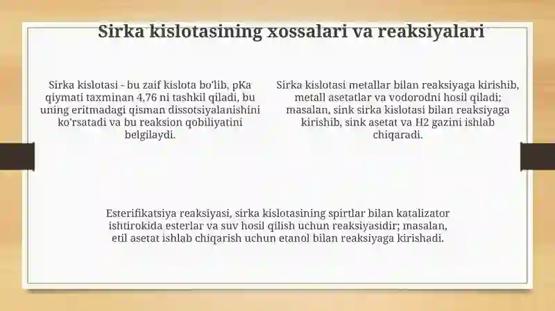 Sirka kislotasi 4