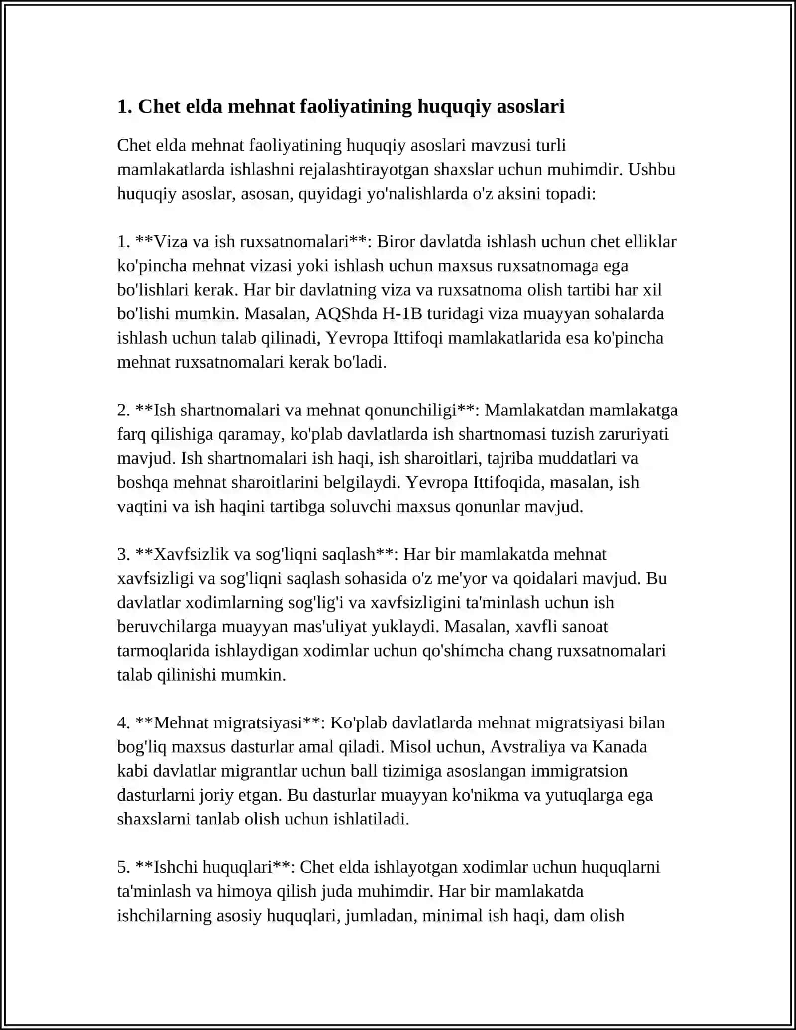 Chet elda mehnat faoliyatining huquqiy asoslari 4