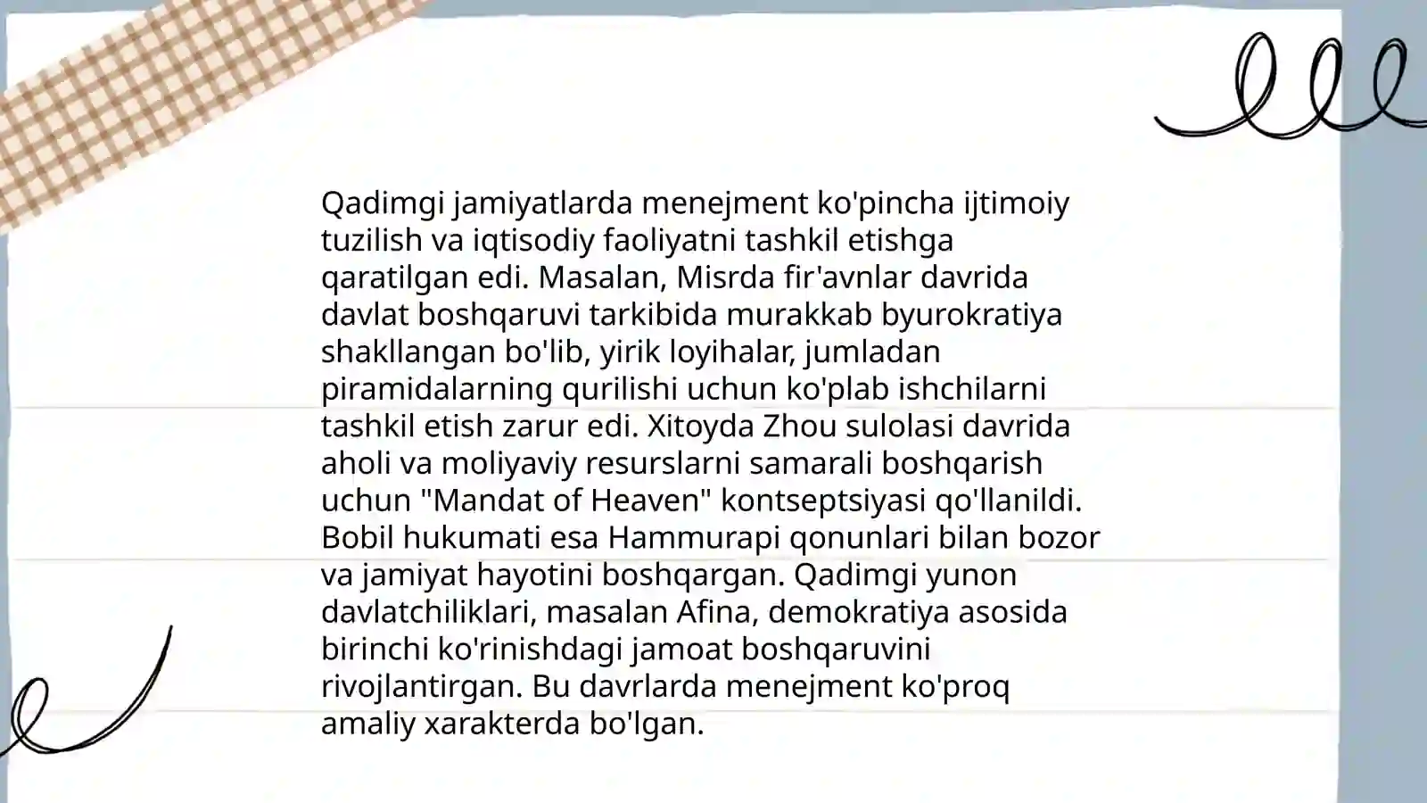Menejmentning tarixiy shart-sharoitlari 4