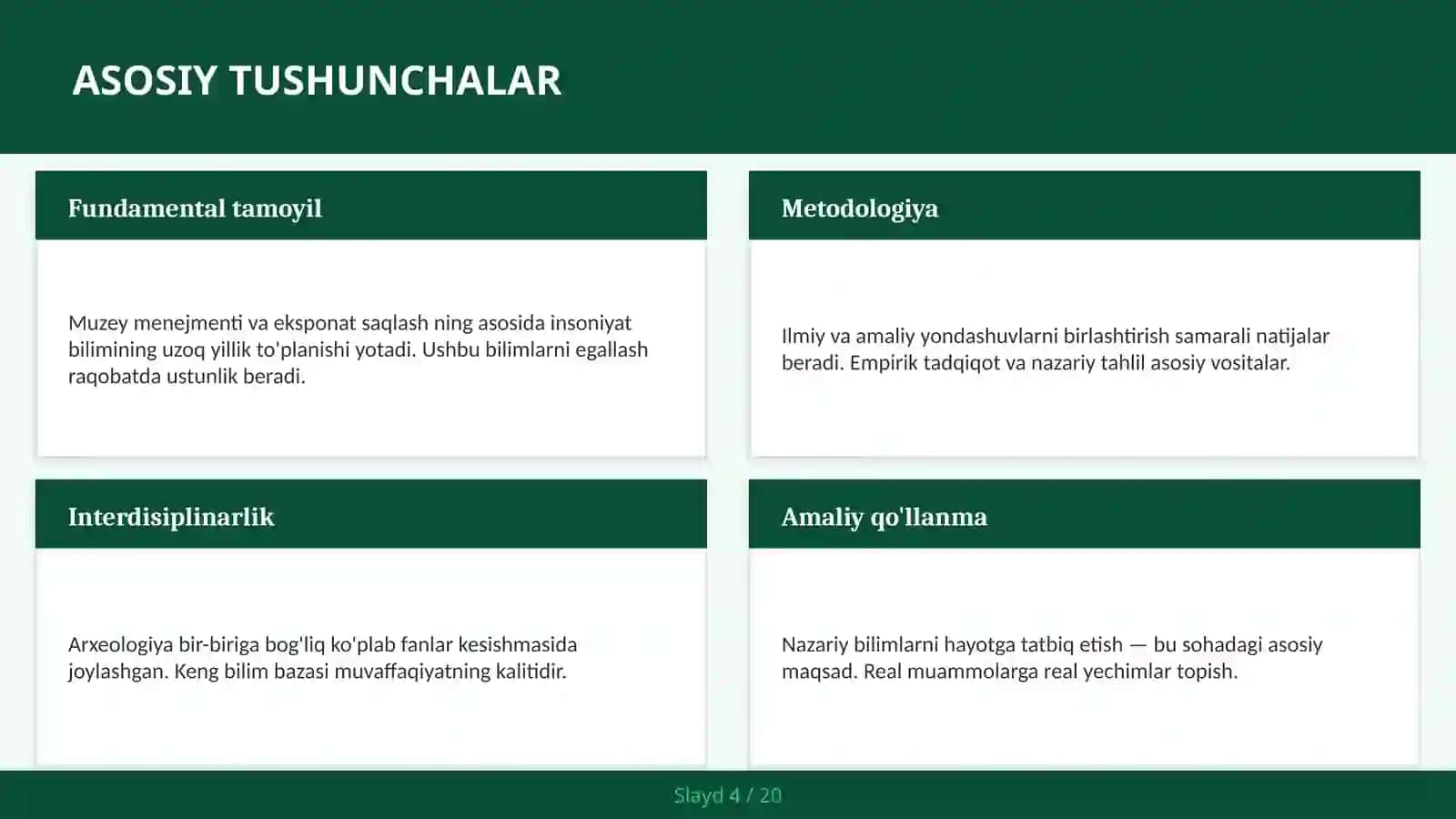 MUZEY MENEJMENTI VA EKSPONAT SAQLASH 4