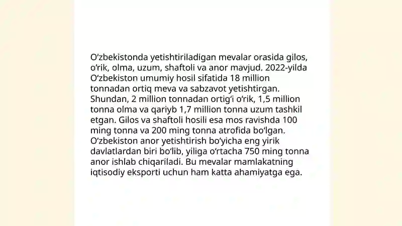 Meva va sabzavotlar 4