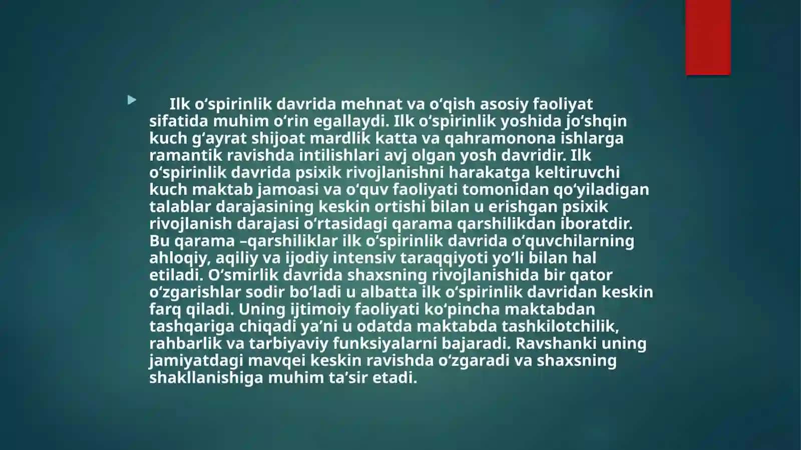 Oʻspirinlik davrida kasb tanlashga doir muammolar 4