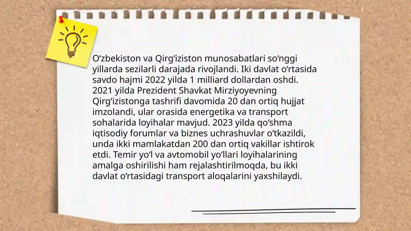 Mustaqillik yillarida Oʻzbekistonning Markaziy Osiyo respublikalari bilan hamkorlik aloqalari 4