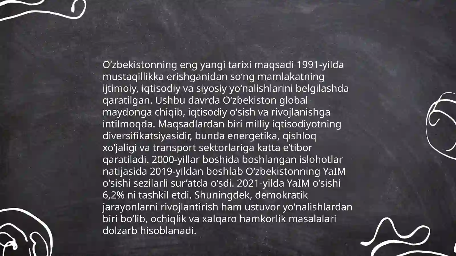 Oʻzbekistonning eng yangi tarixi oʻquv fanining predmeti,maqsadi va vazifalari,nazariy metodologik tamoyillari 4