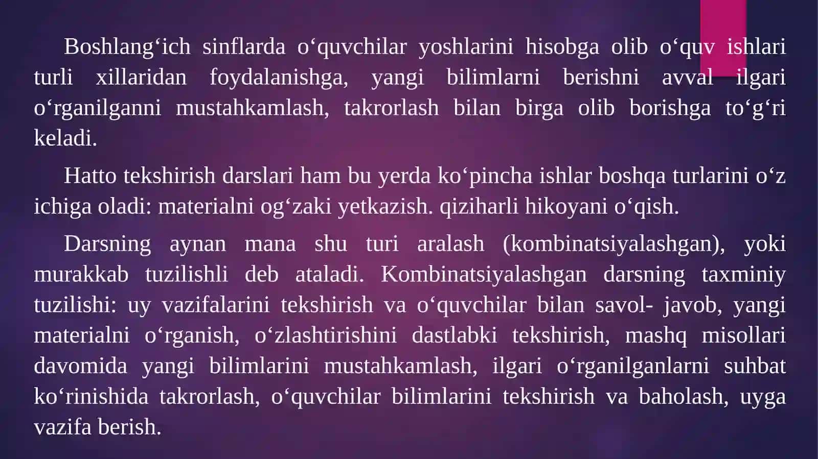 O'quv-metodik ta'minotga oid materiallar bilan tanishish 4