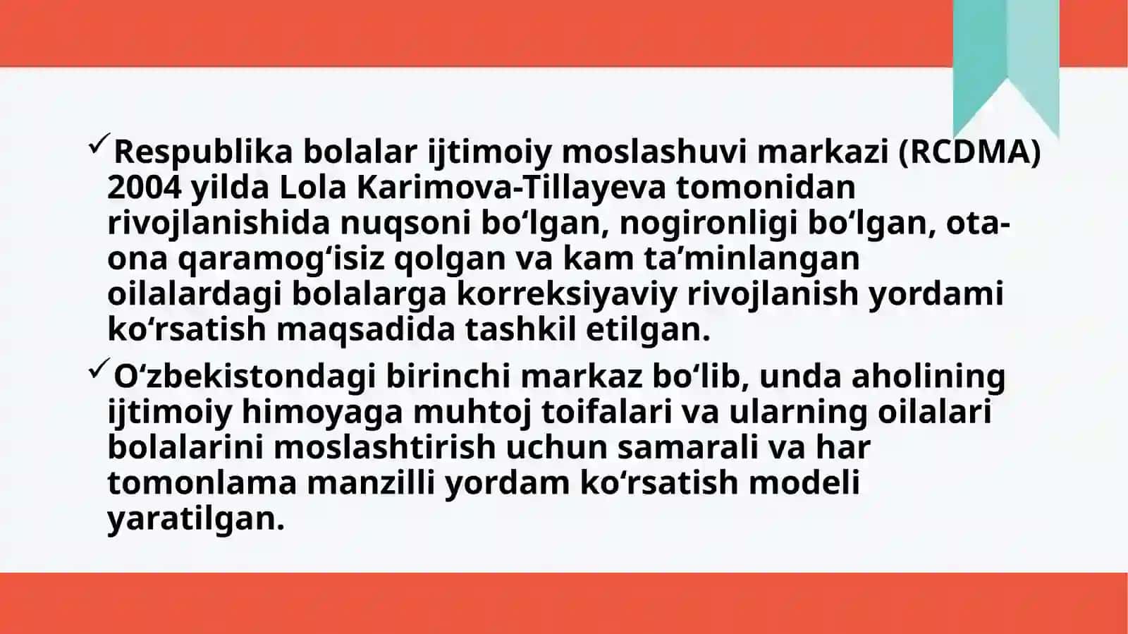 VOYAGA YETMAGANLAR UCHUN IJTIMOIY-MOSLASHUV MARKAZLARI 4