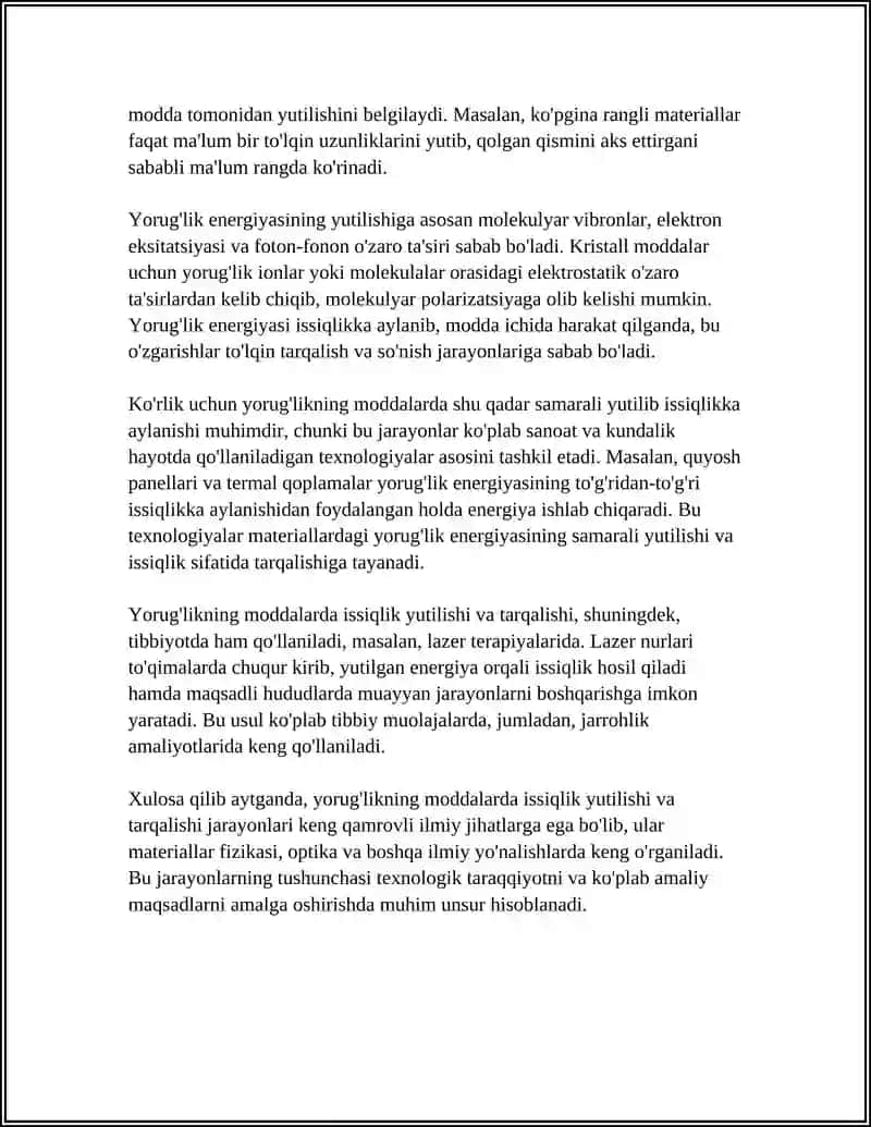 Yorug'likning issiqlik VA kimyoviy ta'siri 4