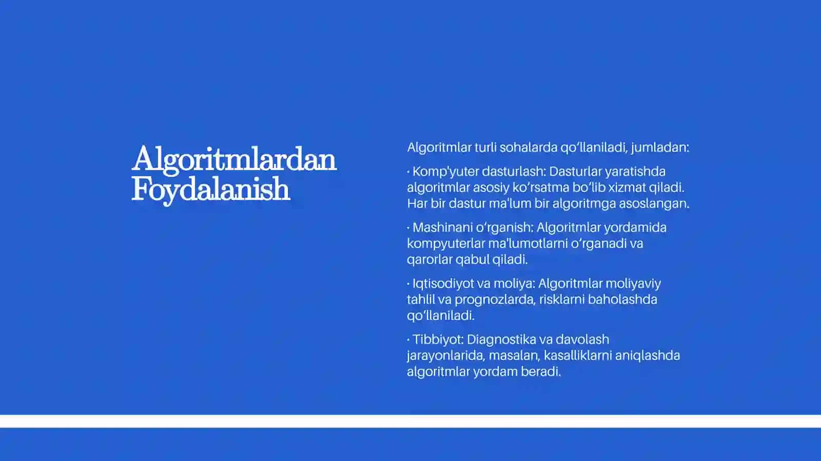 AlgoritmTushunchasivaUlarningFoydalanishi 4