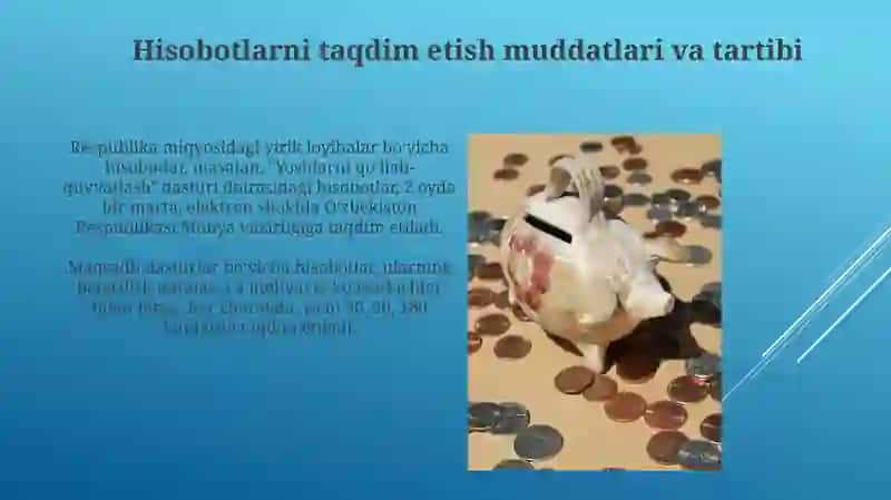 Davlat budjeti ijrosi bo‘yicha davriy hisobotlarni shakllantirish 4