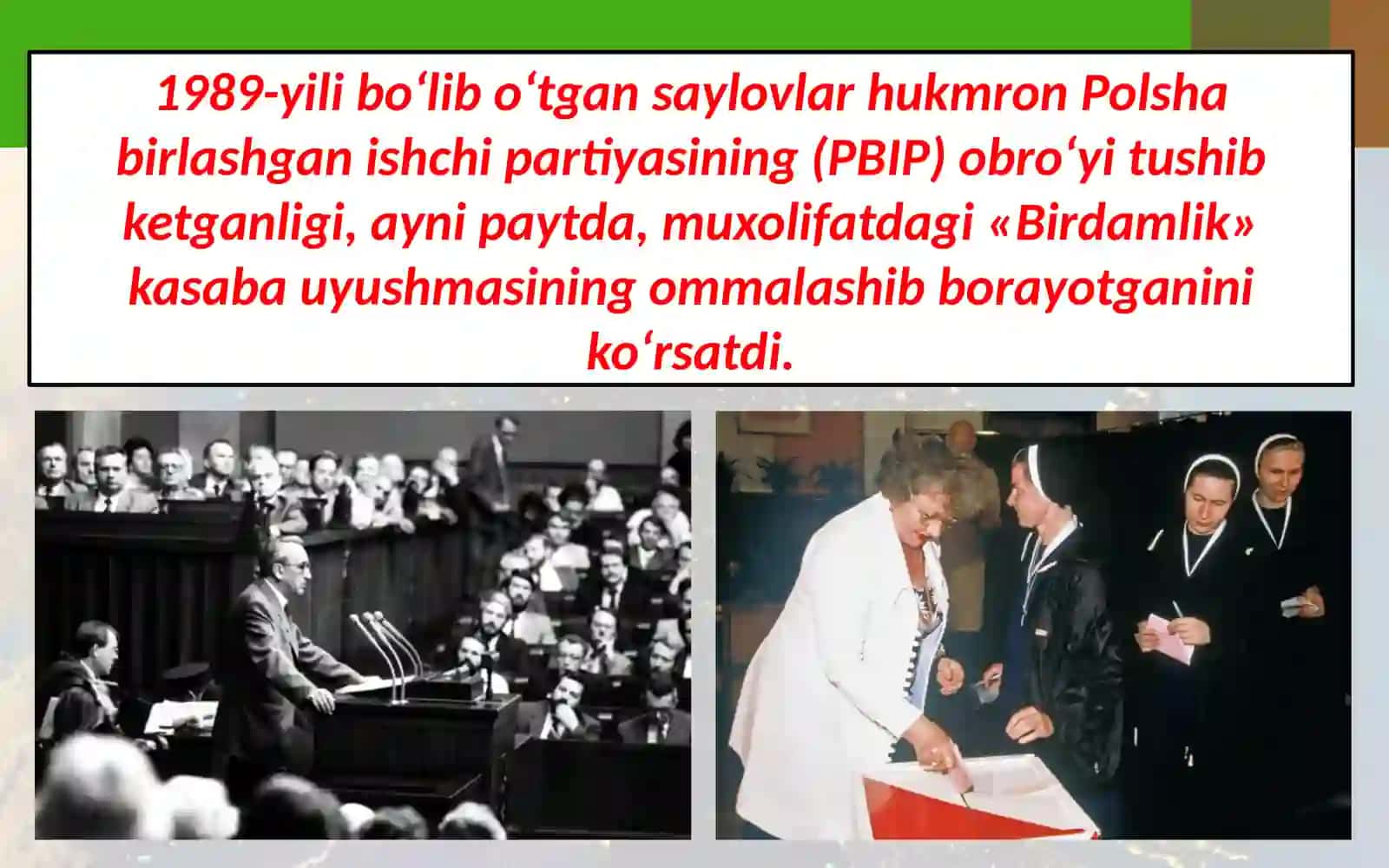 SHARQIY YEVROPA MAMLAKATLARIDA DEMOKRATIK INQILOBLAR VA SOTSIALISTIK LAGERNING PARCHALANISHI 4