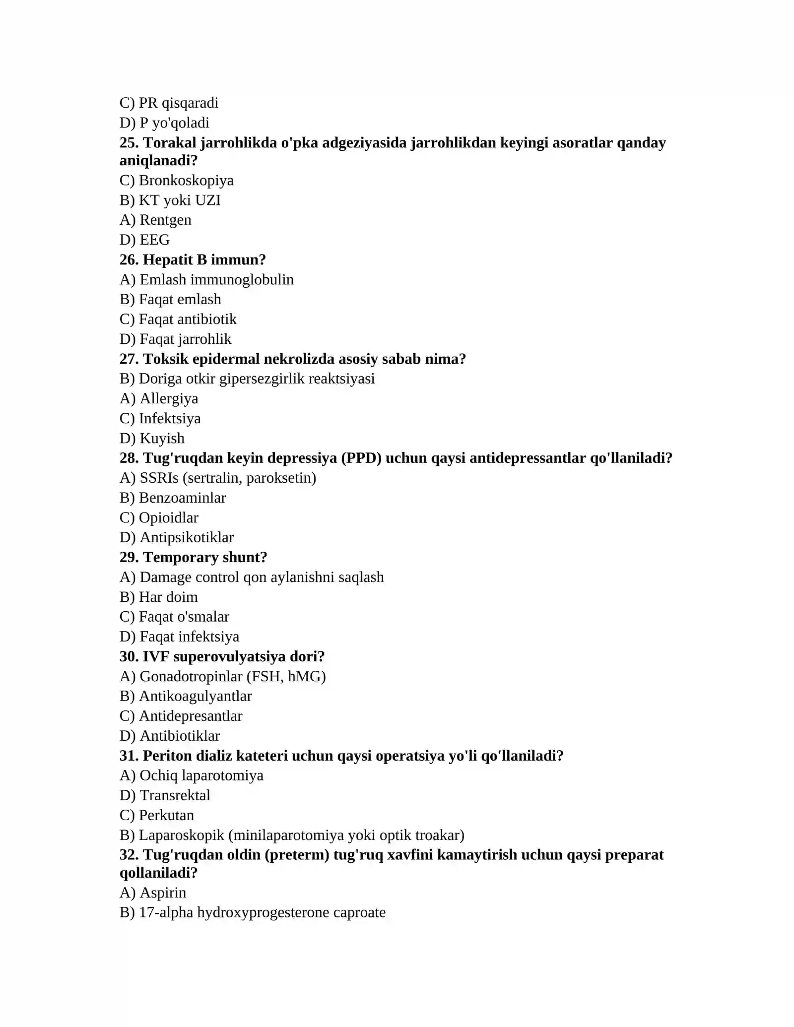 Urolog testlari 4