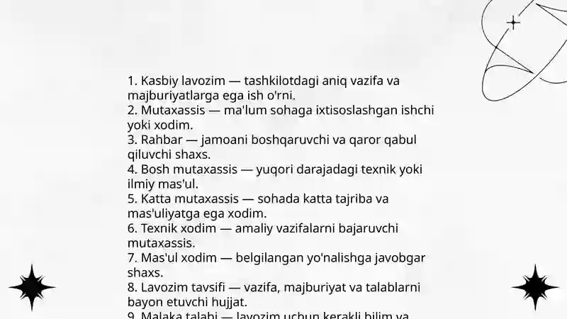 Mutaxassislik ta'rifi 4