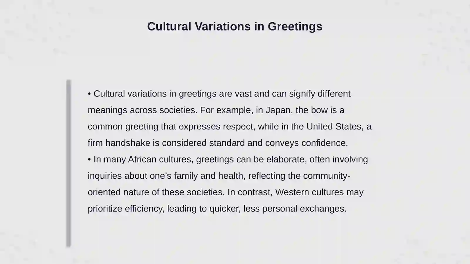 Greeting cultures 4